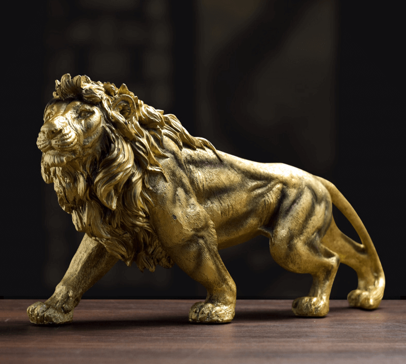 Escultura Leão Dourado -  Vitrella