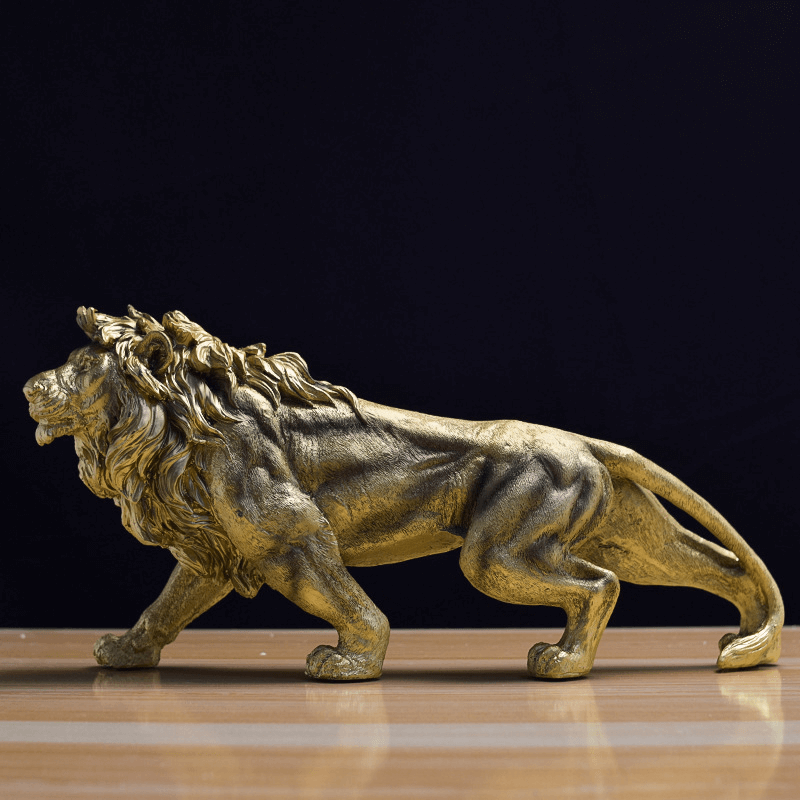 Escultura Leão Dourado -  Vitrella