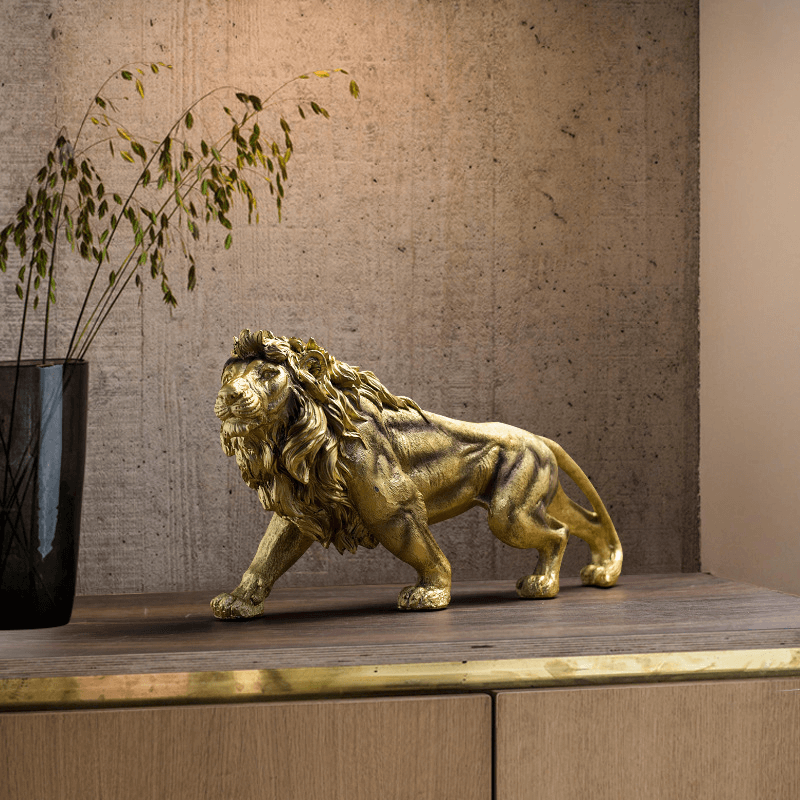 Escultura Leão Dourado -  Vitrella