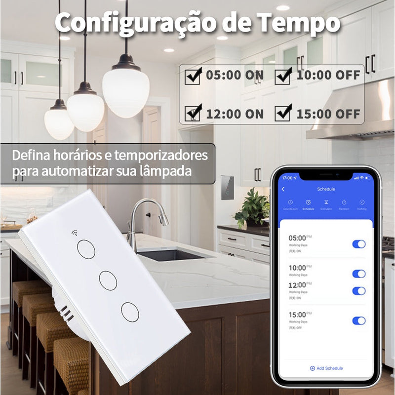 Interruptor Wi-Fi Inteligente Smart™  Compatível com Alexa -  Vitrella