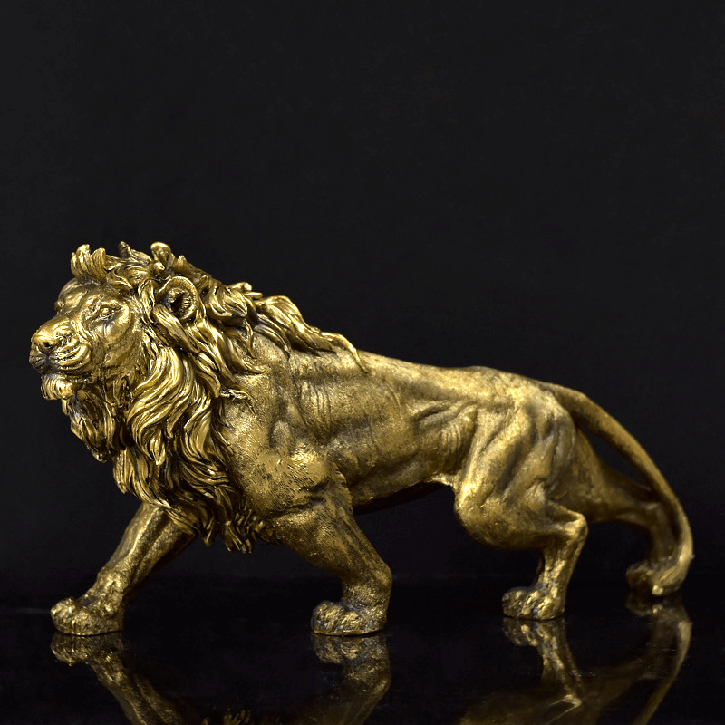 Escultura Leão Dourado -  Vitrella