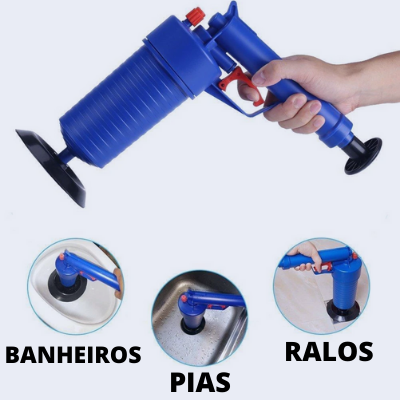 Desentupidor de Alta Pressão para Ralos, Banheiros e Pias -  Vitrella