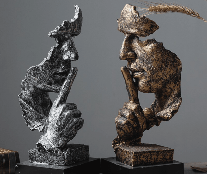 Escultura "Silêncio Vale Ouro" -  Vitrella