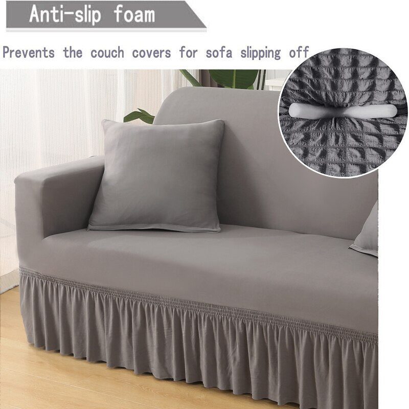 Capa Sofá Lisa Anti-Poeiras c/ Tecido Spandex + Brinde -  Vitrella