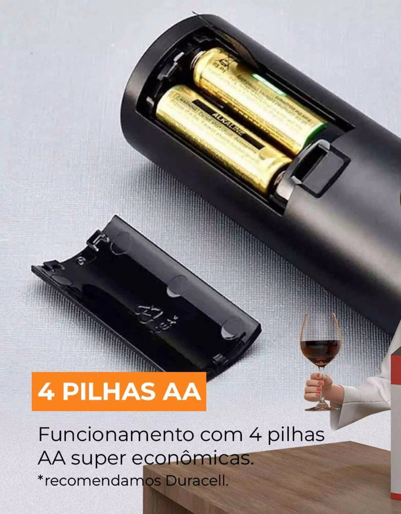 *****Abridor de Vinho Elétrico vitrella™ ORIGINAL + 3 Brindes Grátis