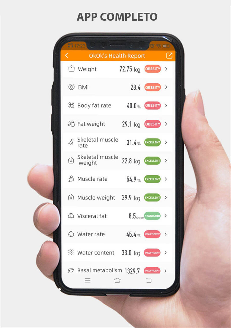 Balança Digital Bluetooth c/ APP de Dados Corporais -  Vitrella