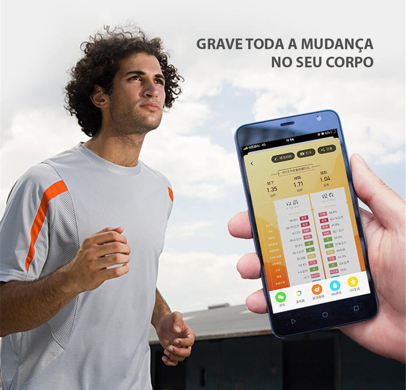 Balança Digital Bluetooth c/ APP de Dados Corporais -  Vitrella