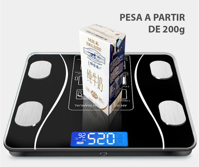 Balança Digital Bluetooth c/ APP de Dados Corporais -  Vitrella
