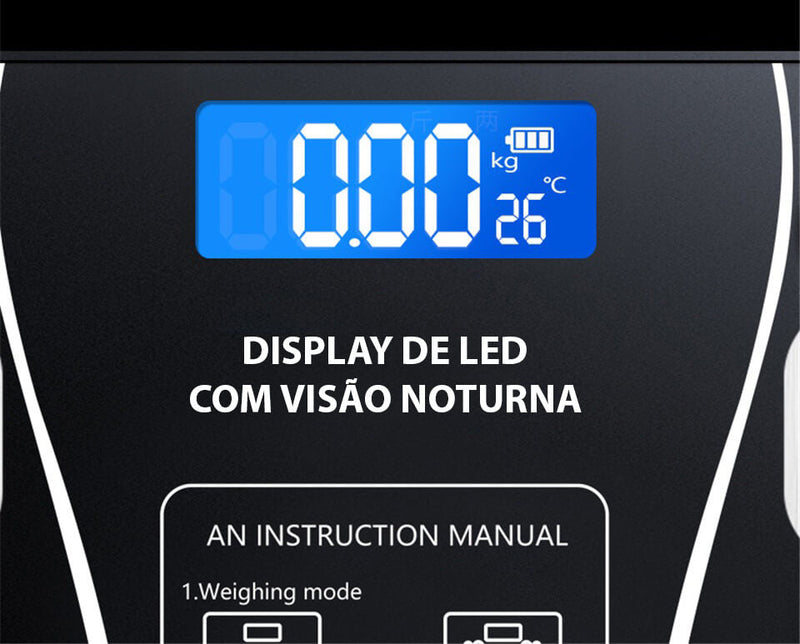Balança Digital Bluetooth c/ APP de Dados Corporais -  Vitrella