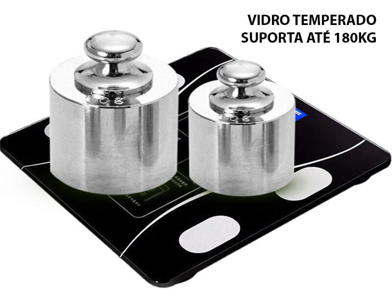 Balança Digital Bluetooth c/ APP de Dados Corporais -  Vitrella