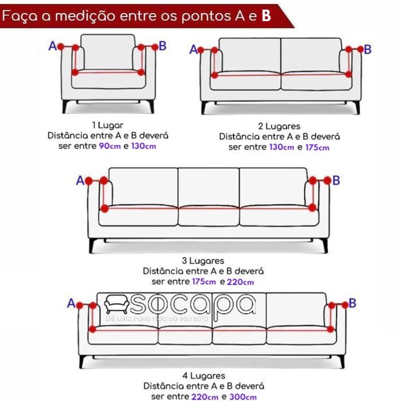 Capa Sofá Insight c/ Tecido Spandex + Brinde -  Vitrella