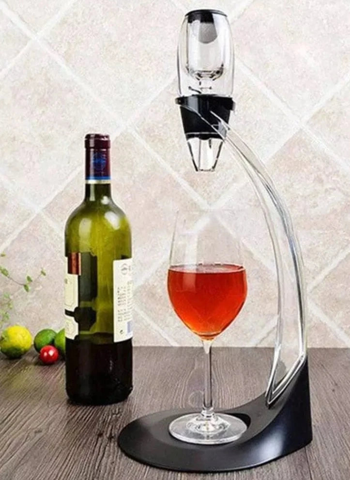 Dispensador e Aerador De Vinho Mágico Vitrella™ - Aerador + Base + Suporte + Filtro