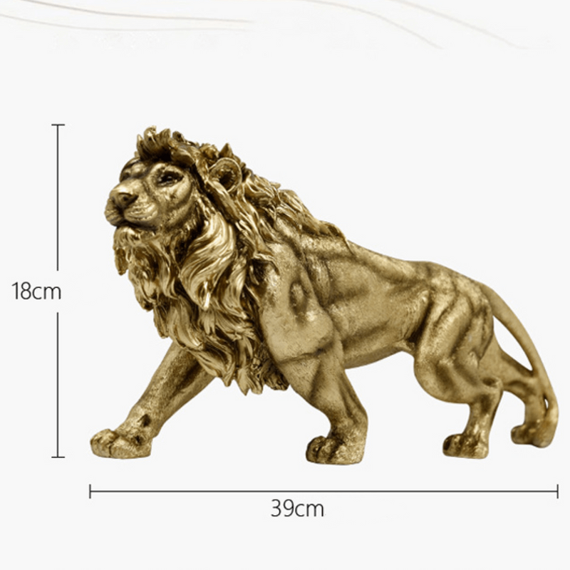 Escultura Leão Dourado -  Vitrella