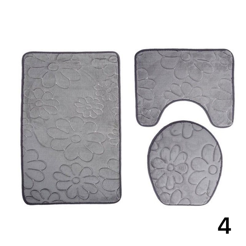 Kit Tapetes Para Banheiro e Lavabo 3 Peças -  Vitrella