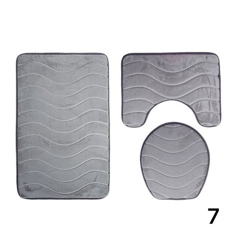 Kit Tapetes Para Banheiro e Lavabo 3 Peças -  Vitrella
