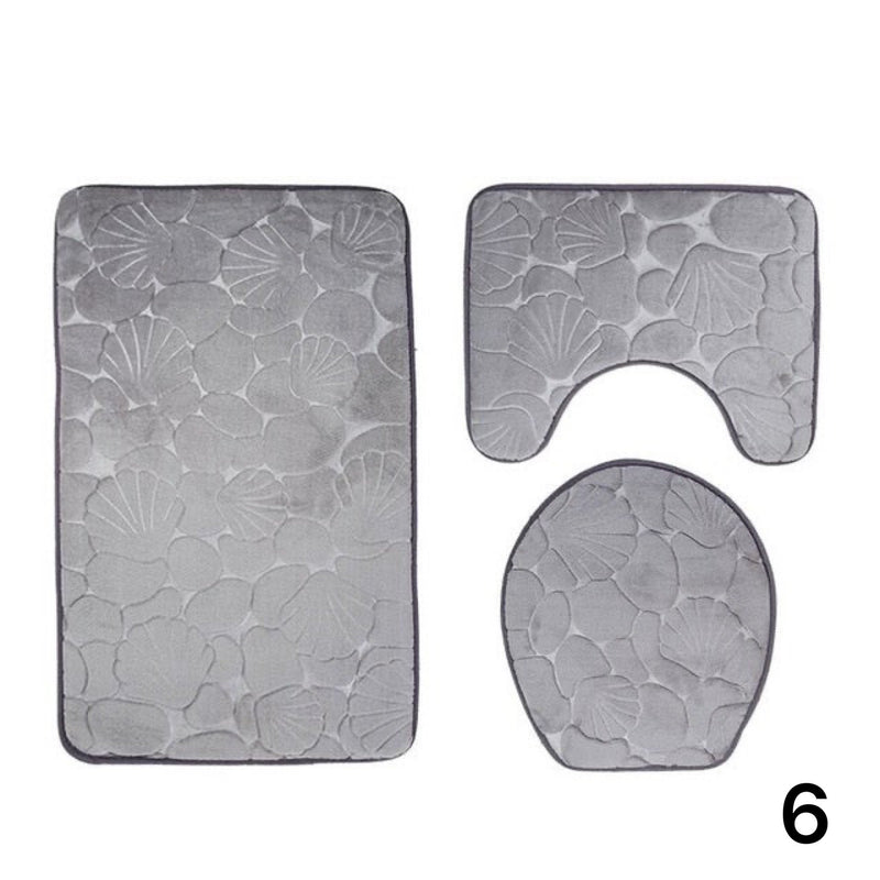 Kit Tapetes Para Banheiro e Lavabo 3 Peças -  Vitrella
