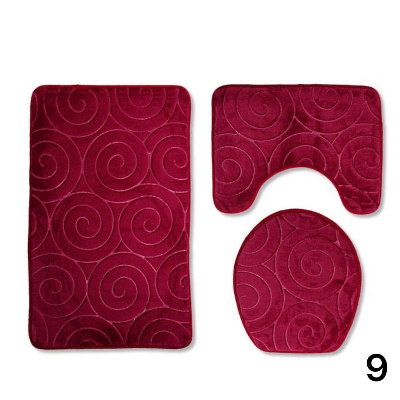 Kit Tapetes Para Banheiro e Lavabo 3 Peças -  Vitrella