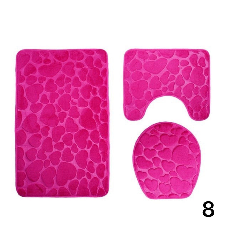 Kit Tapetes Para Banheiro e Lavabo 3 Peças -  Vitrella