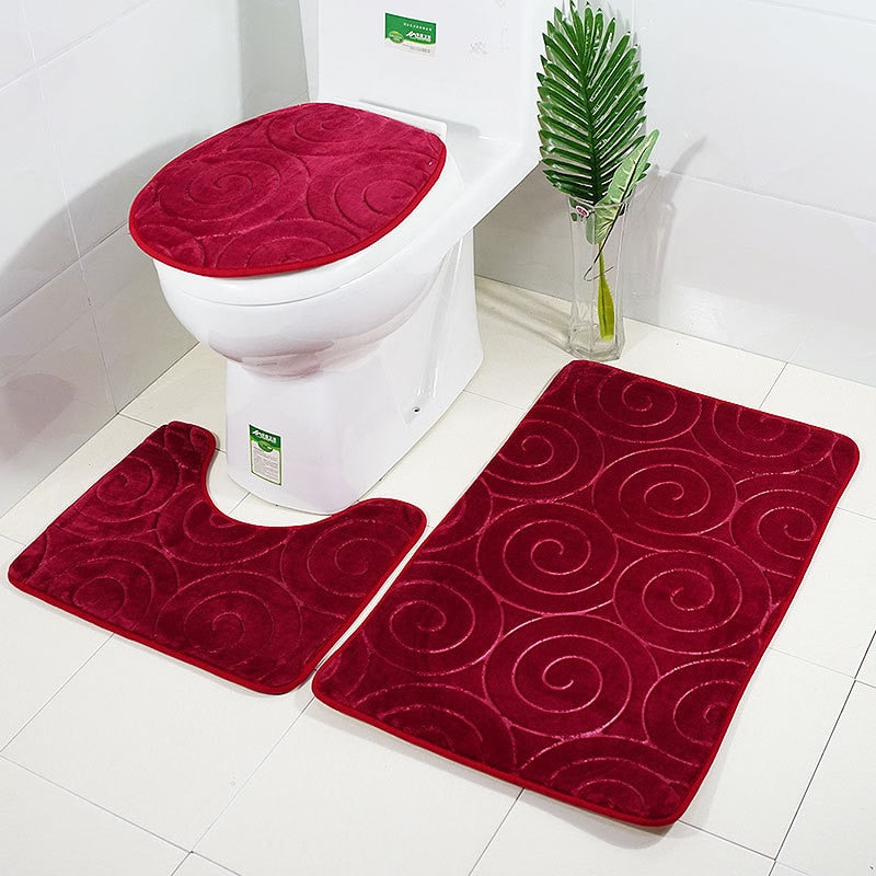 Kit Tapetes Para Banheiro e Lavabo 3 Peças -  Vitrella