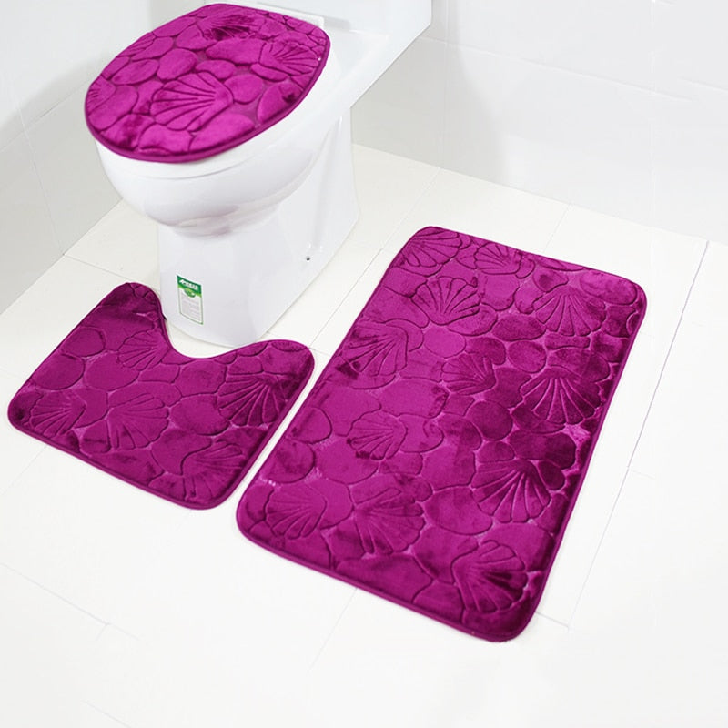 Kit Tapetes Para Banheiro e Lavabo 3 Peças -  Vitrella