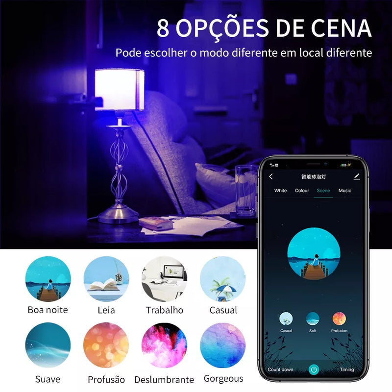Lâmpada Inteligente Alexa c/ Controle por Voz -  Vitrella