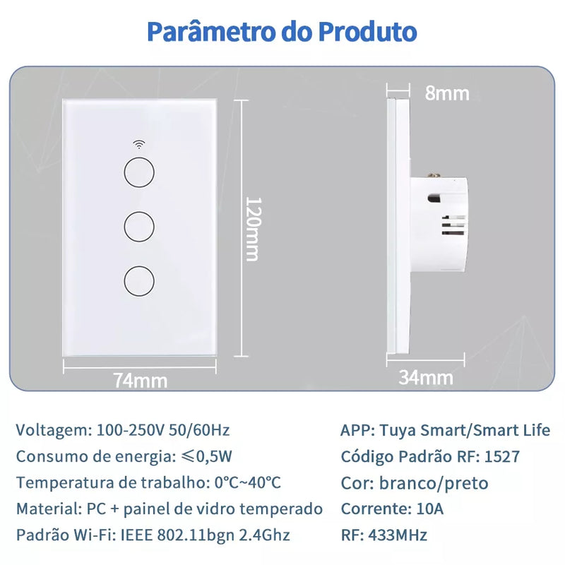 Interruptor Wi-Fi Inteligente Smart™  Compatível com Alexa -  Vitrella